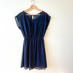 Forever 21 Little Black Mini Dress Lace Lined